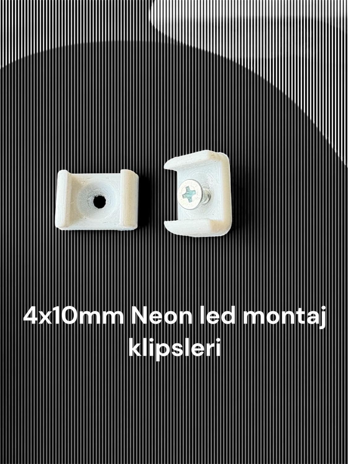 4x10mm Neon Led Montaj Klipsi 10 Adet
