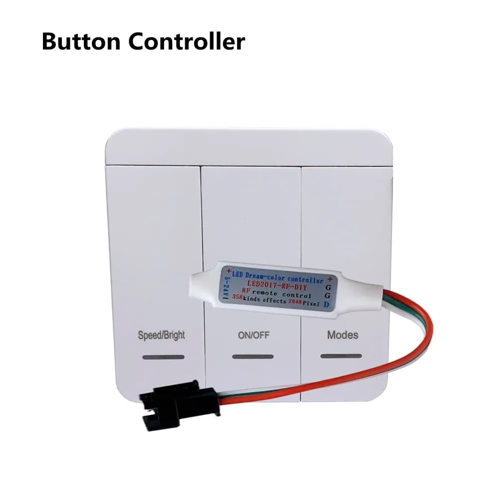 3 Butonlu Pixel Led Kontrol Cihazı DC12-24 600Piksel 20Animasyon RF kablosuz Ko