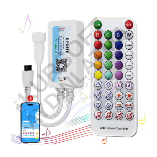 SP611E Pixel LED Kontrolcü (Bluetooth + Müzik Senkron) | WS2811 WS2812B ARGB